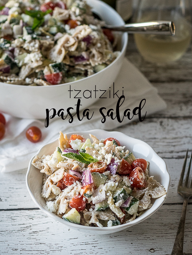 Greek-inspired Tzatziki Pasta Salad
