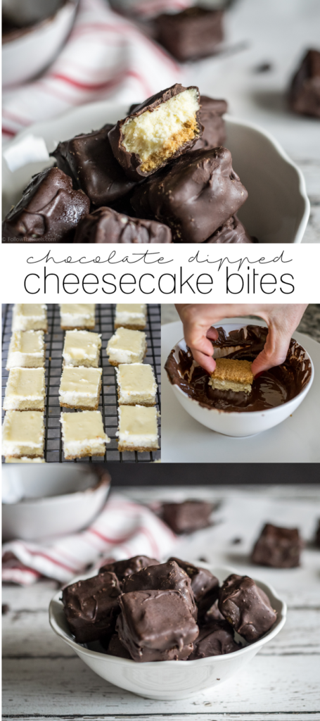Chocolate Dipped Cheesecake Bites