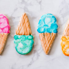 Watercolor Ice Cream Cookies