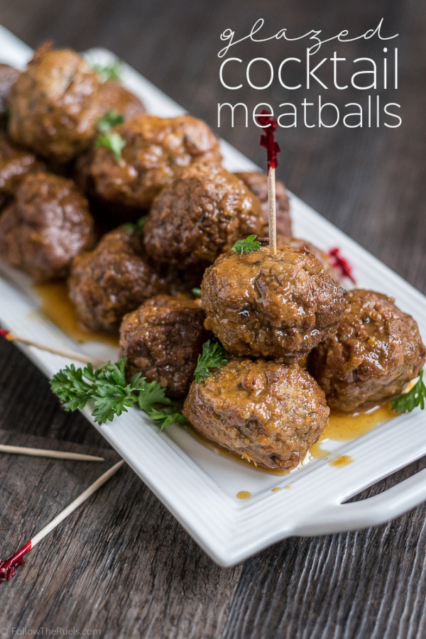 Glazed Cocktail Meatballs | Follow the Ruels