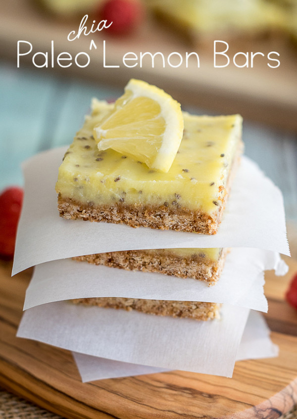 Paleo Lemon Bars with Chia Seeds