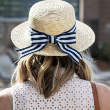 DIY Striped Bow Hat