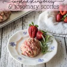 Roasted Strawberry and Rosemary Scones