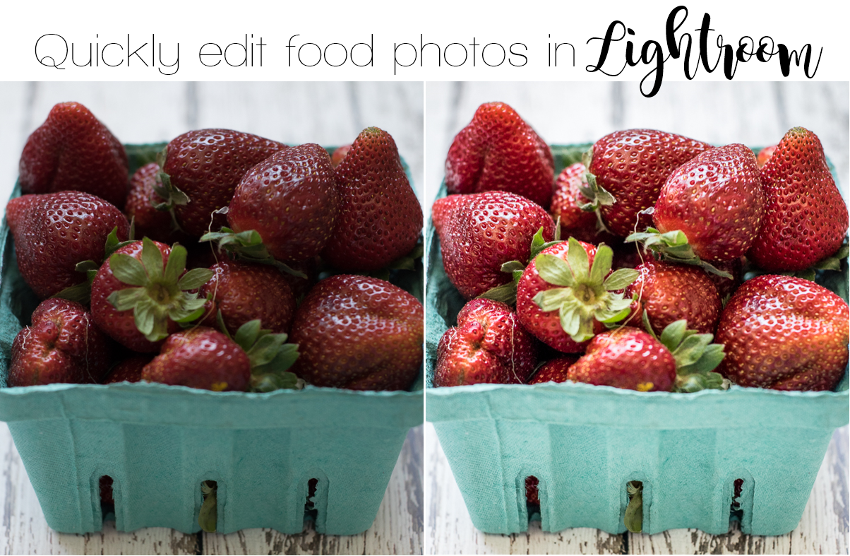 Quickly edit food photos in Lightroom