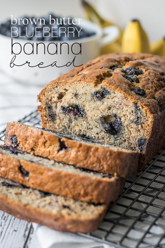 Brown Butter Blueberry Banana Bread