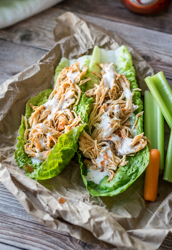 Spicy Buffalo Chicken Lettuce Wraps