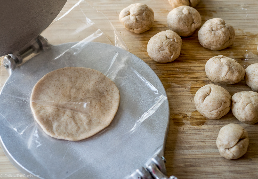 Homemade whole wheat flour tortillas