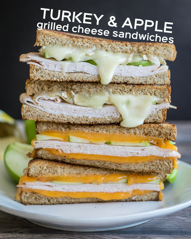 Turkey and Apple Grilled Cheese Sandwiches
