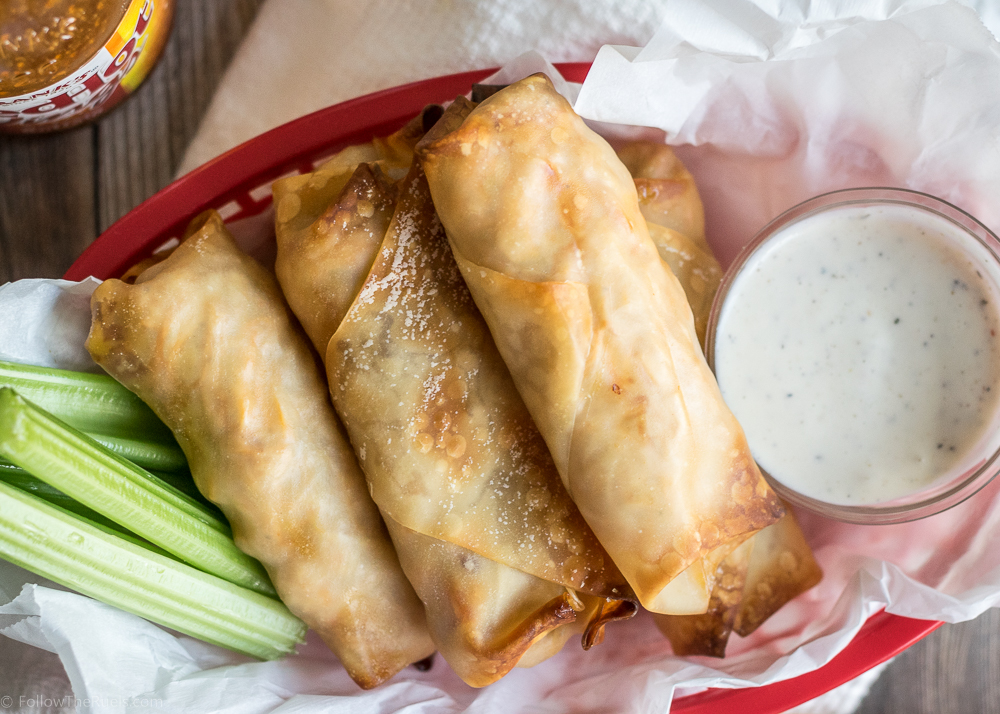 Buffalo Chicken Egg Rolls