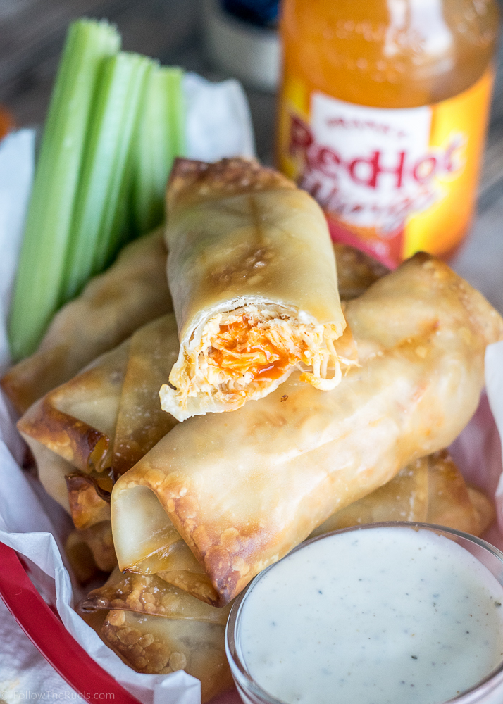 Buffalo Chicken Egg Rolls