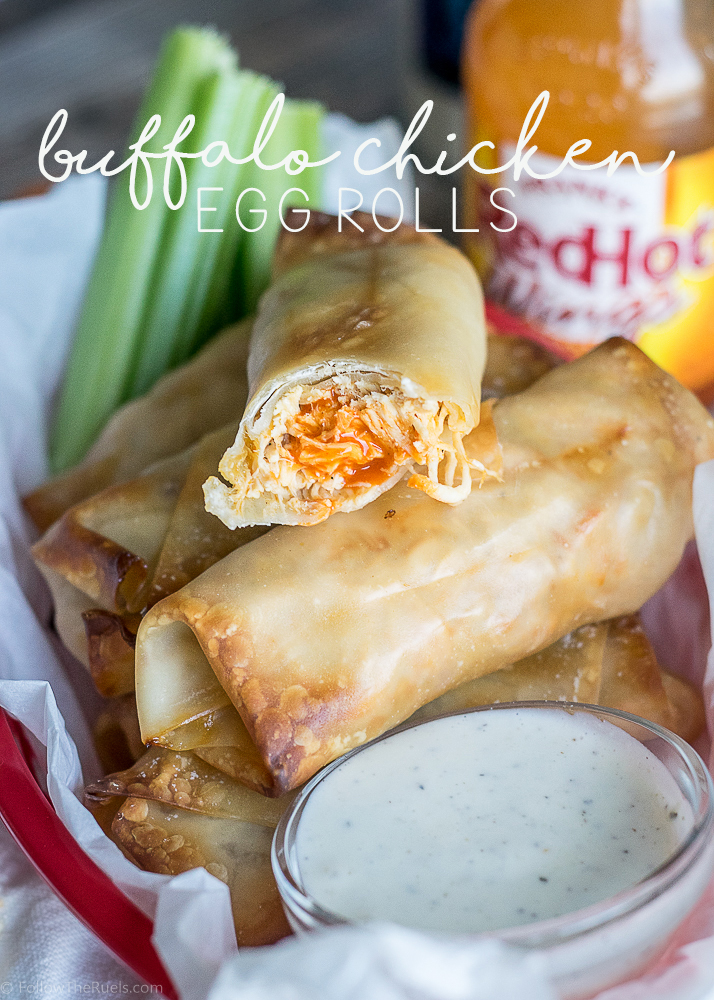 GAME DAY SNACK: Buffalo Chicken Egg Rolls