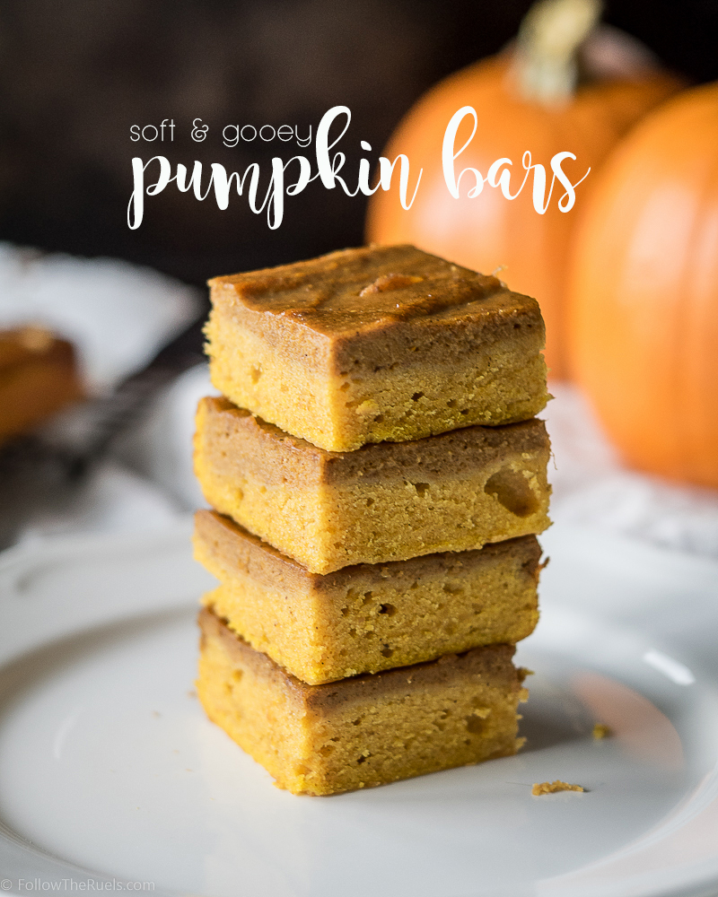 Soft and Gooey Pumpkin Bars