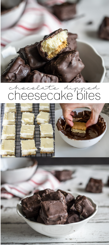Chocolate Dipped Cheesecake Bites