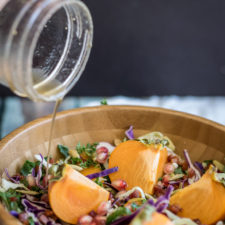 Persimmon and Pomegranate Kale Salad