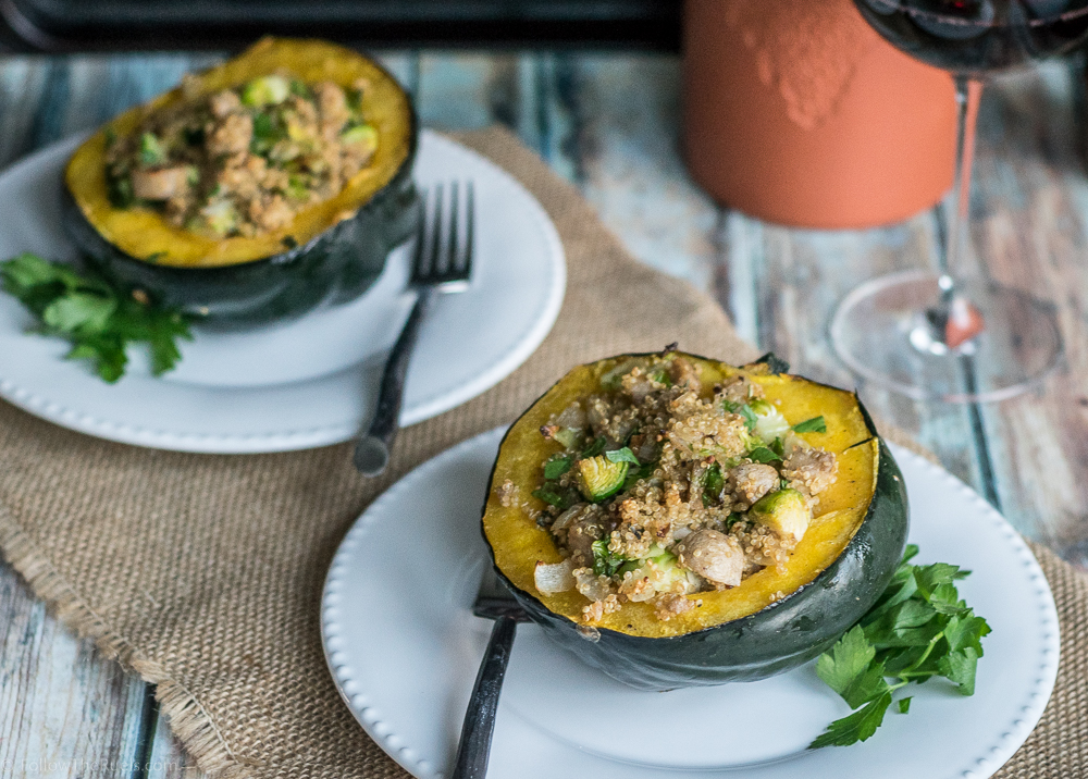 Sausage Stuffed Acorn Squash