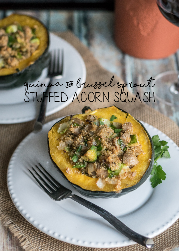 Quinoa and Brussels Sprouts Stuffed Acorn Squash
