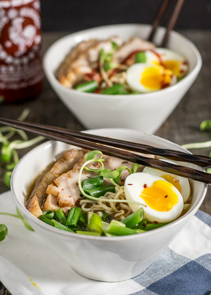 Homemade Pork Belly Ramen Bowl