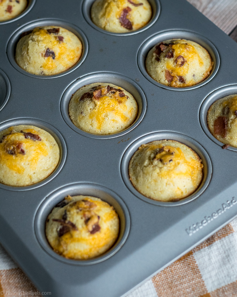 Cheddar Bacon Cornbread Muffins