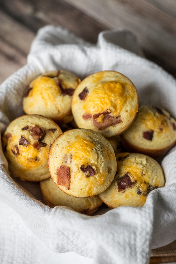 Cheddar Bacon Cornbread Muffins