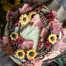 Autumn Wreath Maple Pecan Cake
