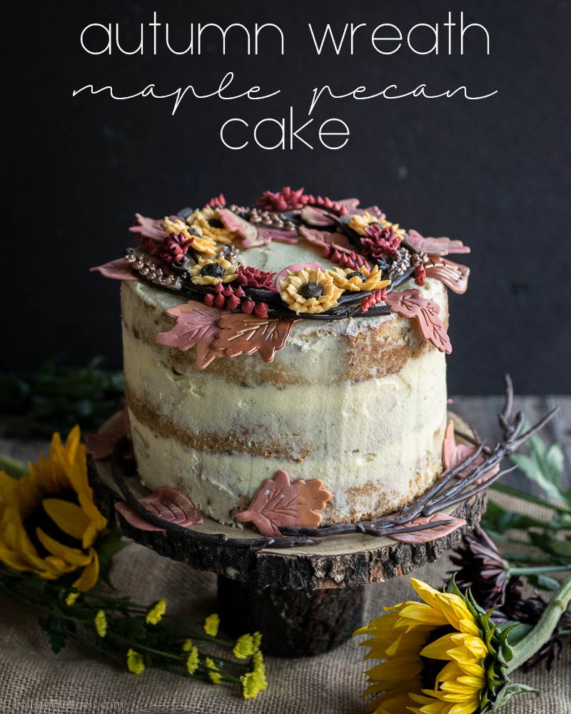 Autumn Wreath Maple Pecan Cake