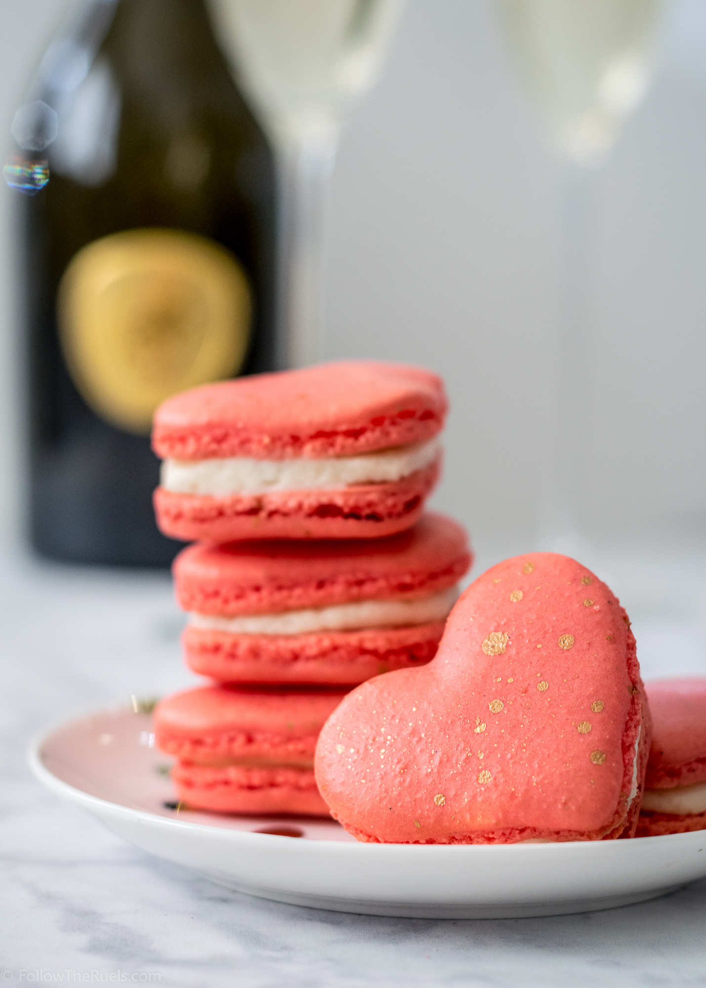 Heart Shaped Macarons (Italian Meringue Method)