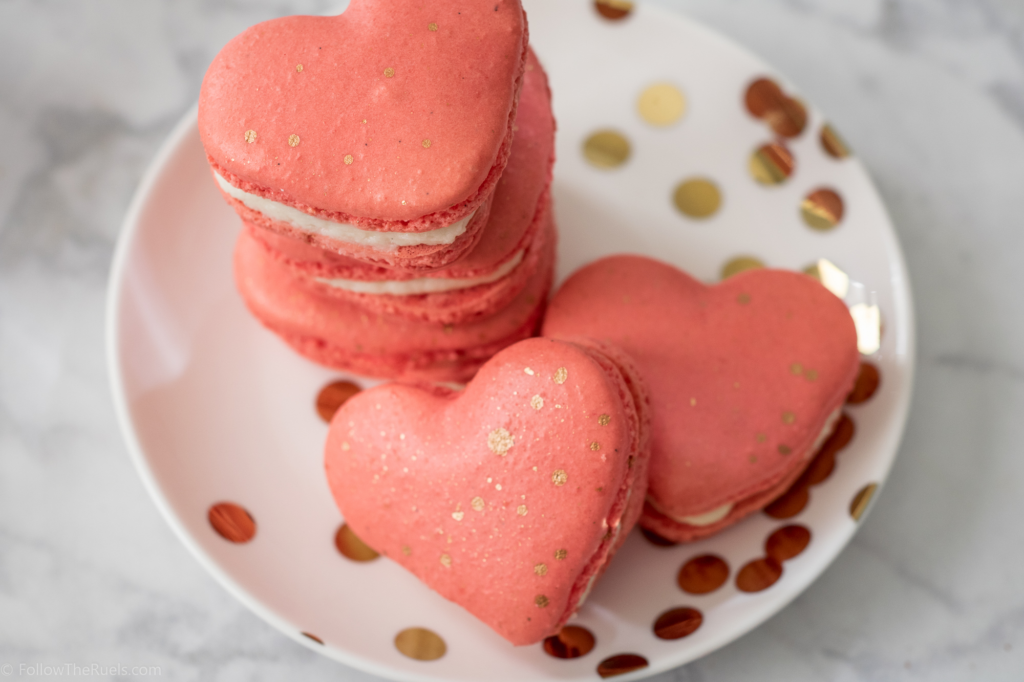 Heart Shaped Macarons (Italian Meringue Method)