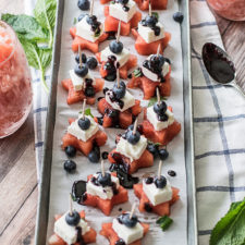 Watermelon, Feta, and Blueberry Bites