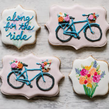 Pretty Bicycle Cookies