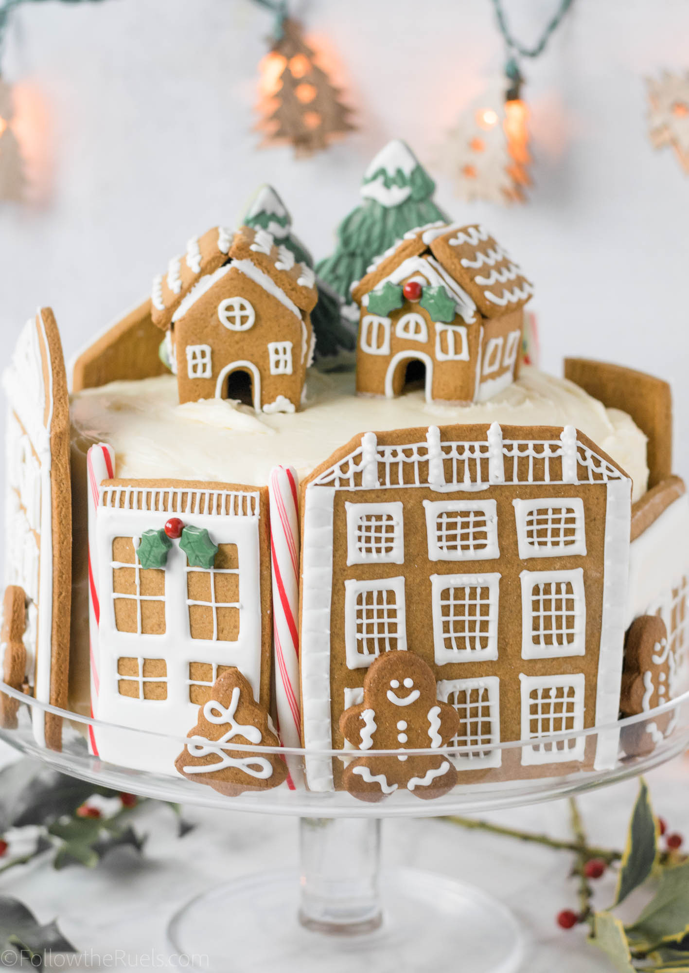 Gingerbread Village Cake