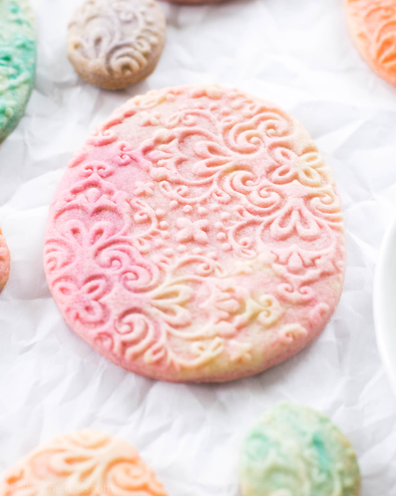 Embossed Marbled Sugar Cookies