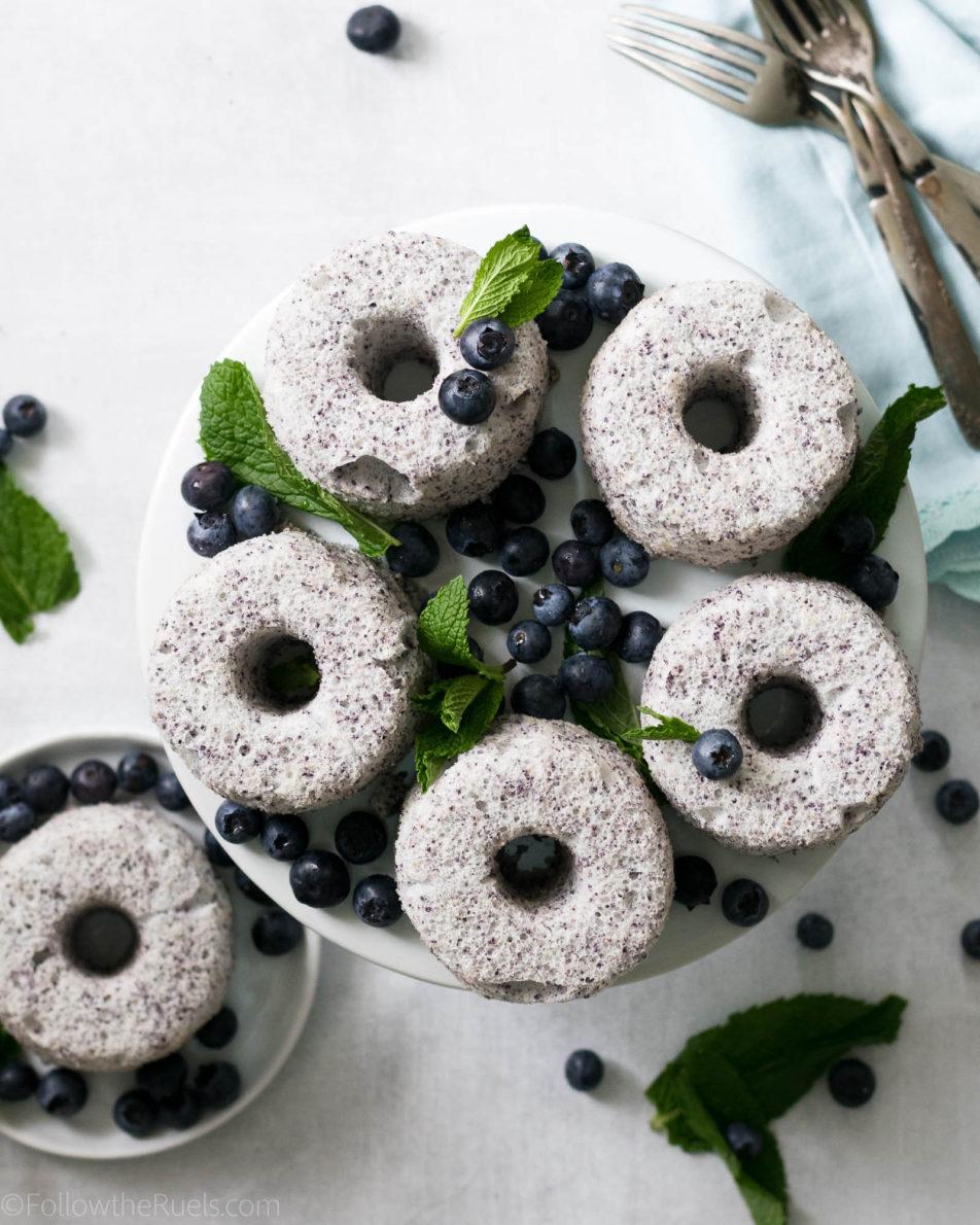 Blueberry Angel Food Cake