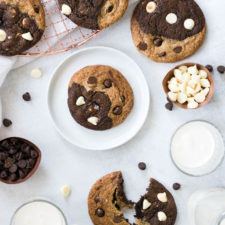 Black and White Double Chocolate Chip Cookies