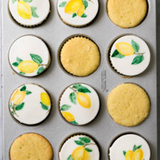 Limoncello Cupcakes with Fondant Topper